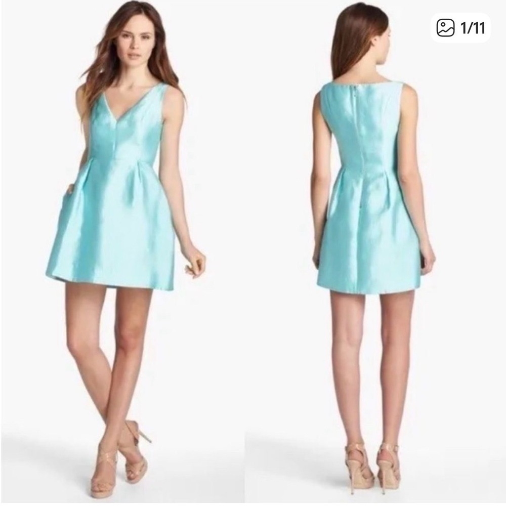 Kate Spade Light Blue V-Neck Mini Dress • Susannah Dress NWT